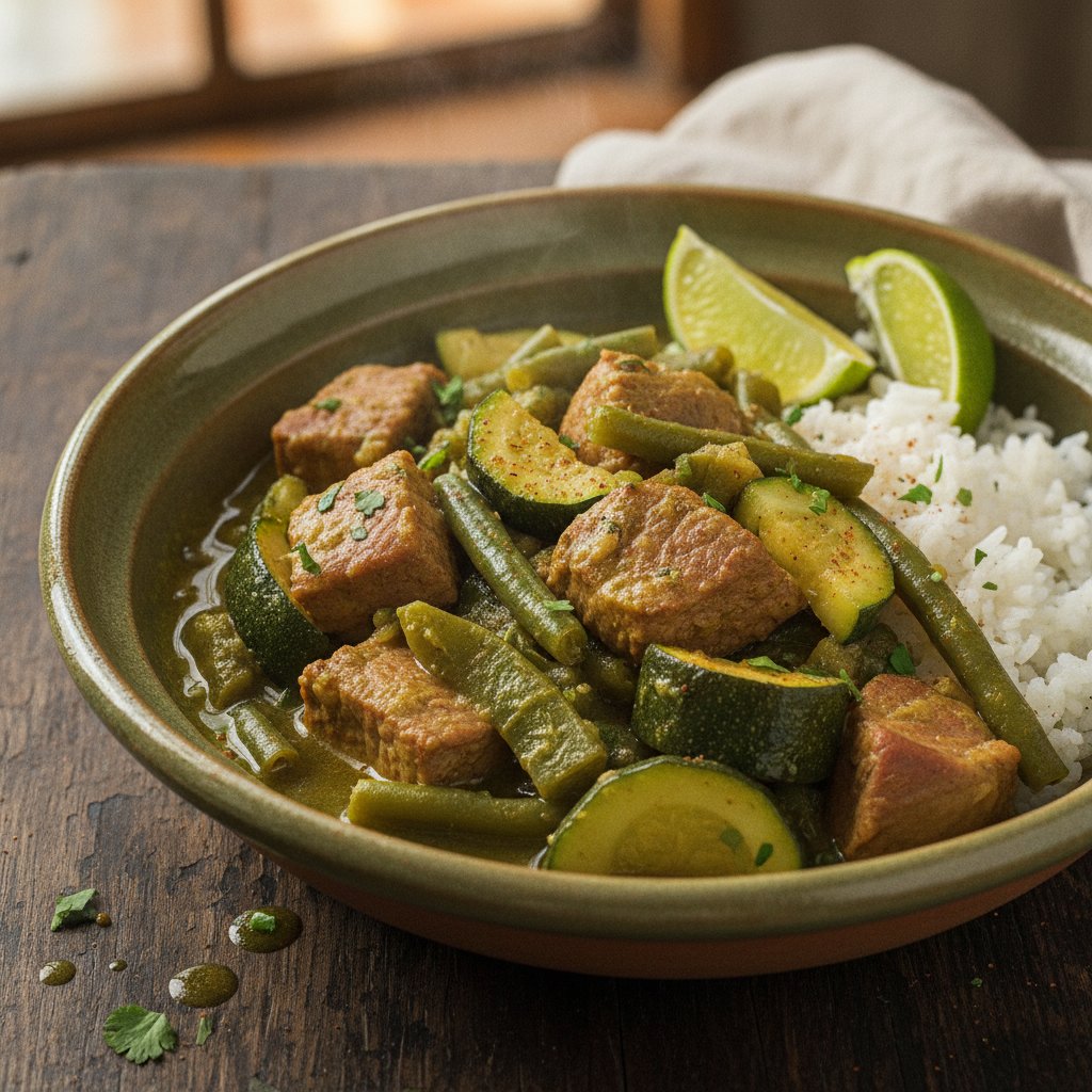 Pork Stew with Green Vegetables