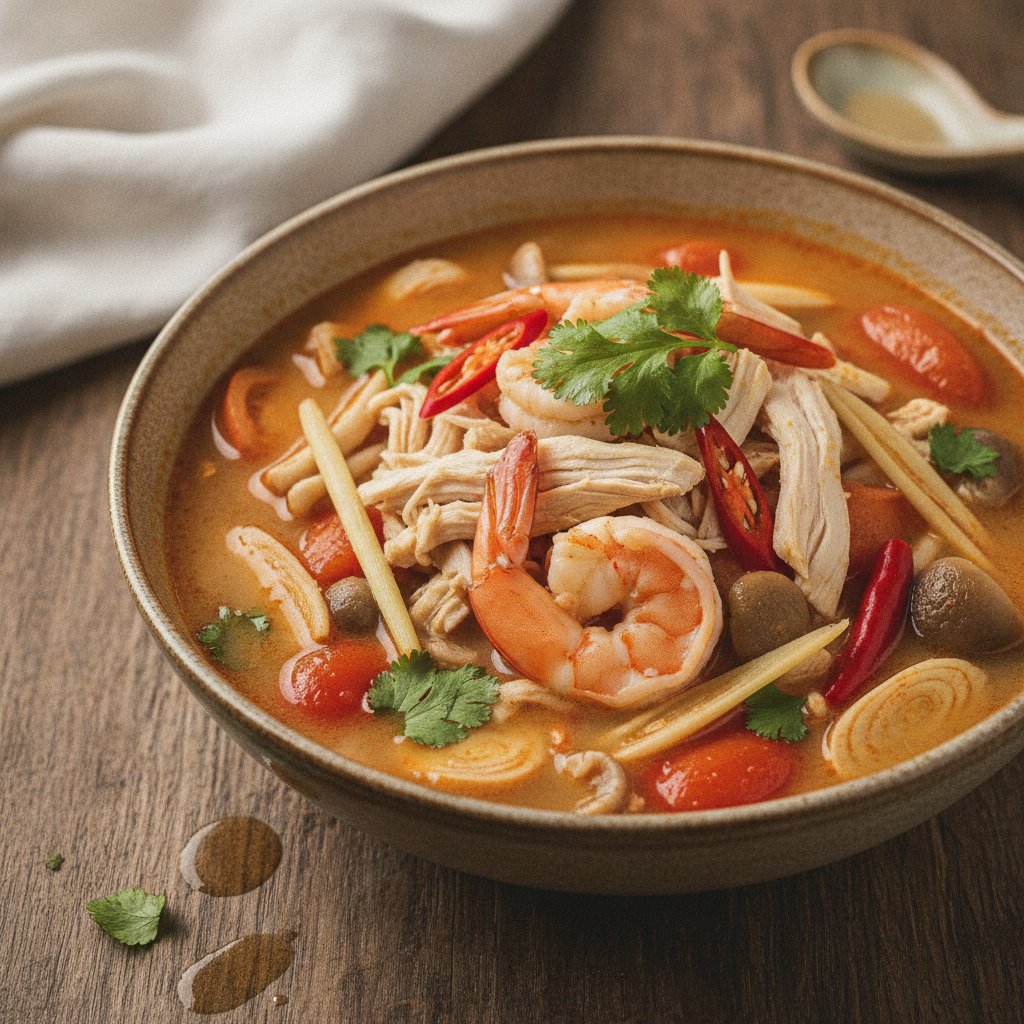 Spicy Sour Shrimp Soup (High-Protein)