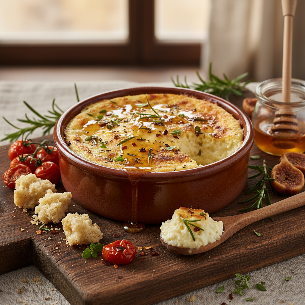 Ricotta al Forno con Erbe e Miele Laziale