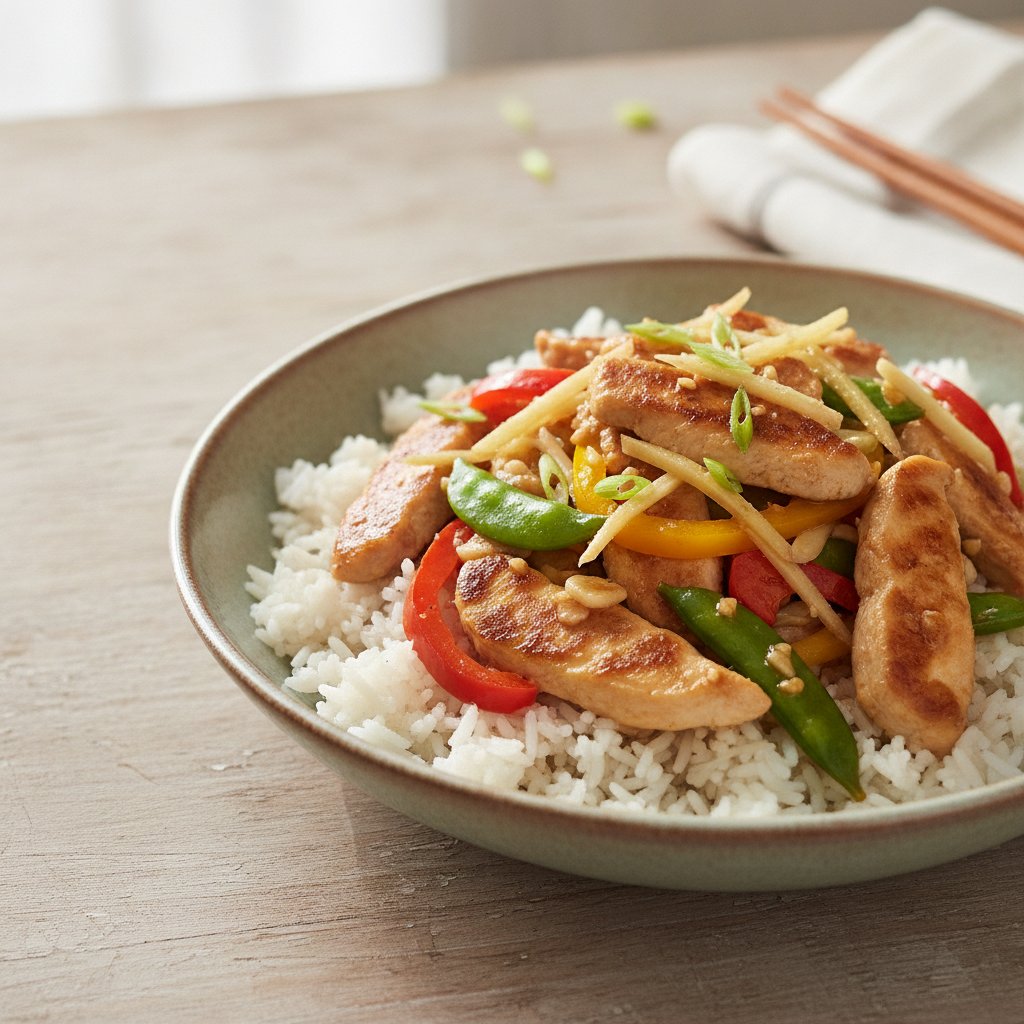 Ginger Chicken Stir Fry (Low-Calorie)