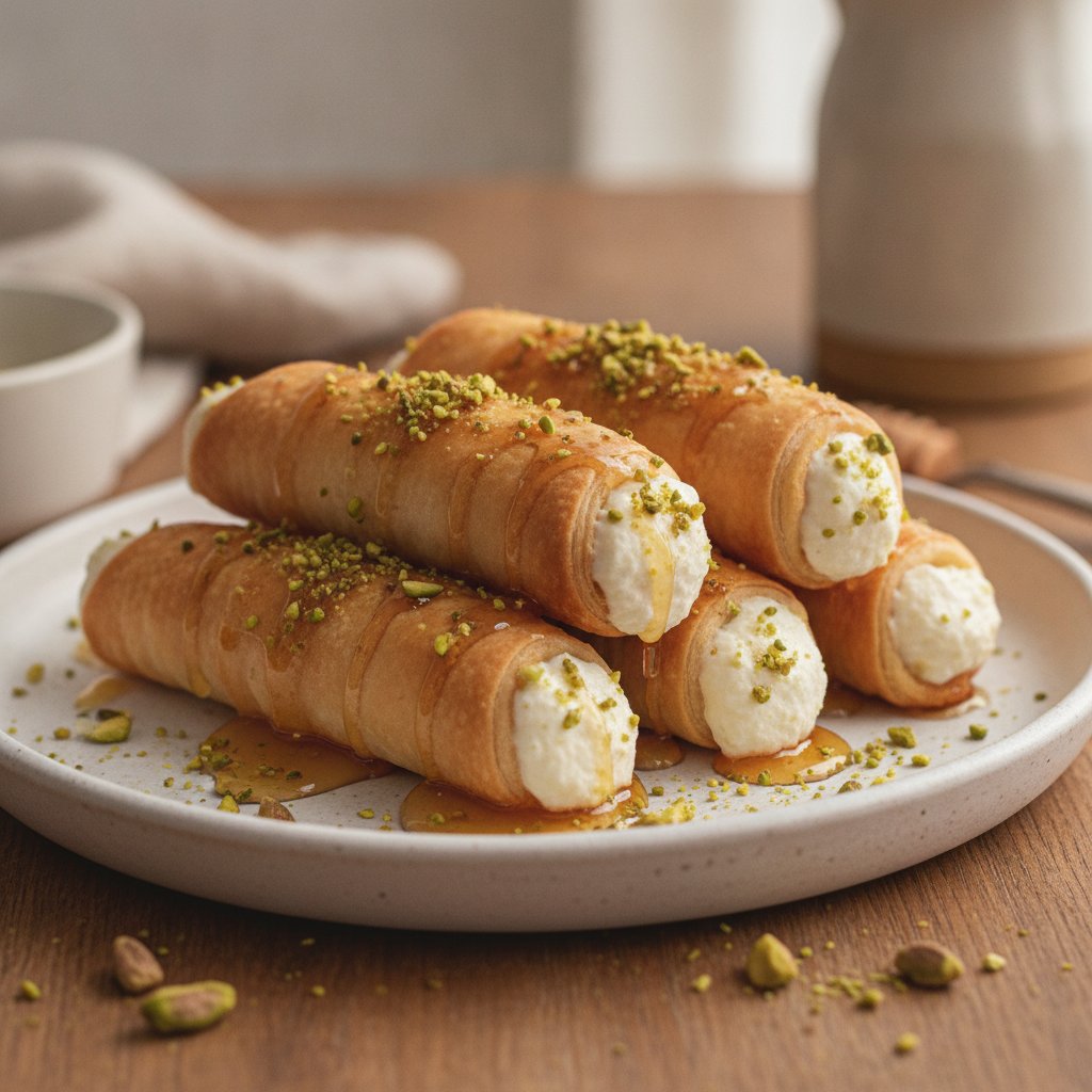 Cream Filled Pastry Rolls