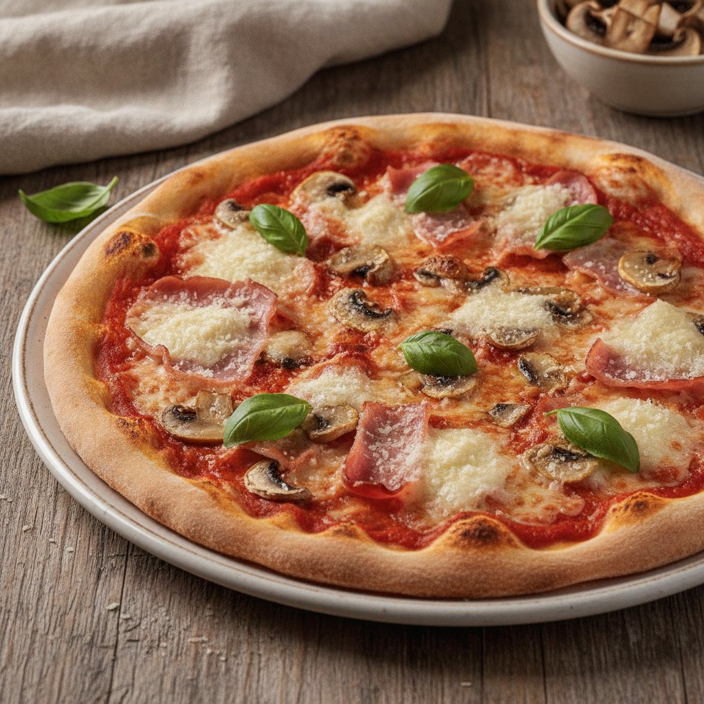 Ham and Mushroom Pizza (High-Protein)