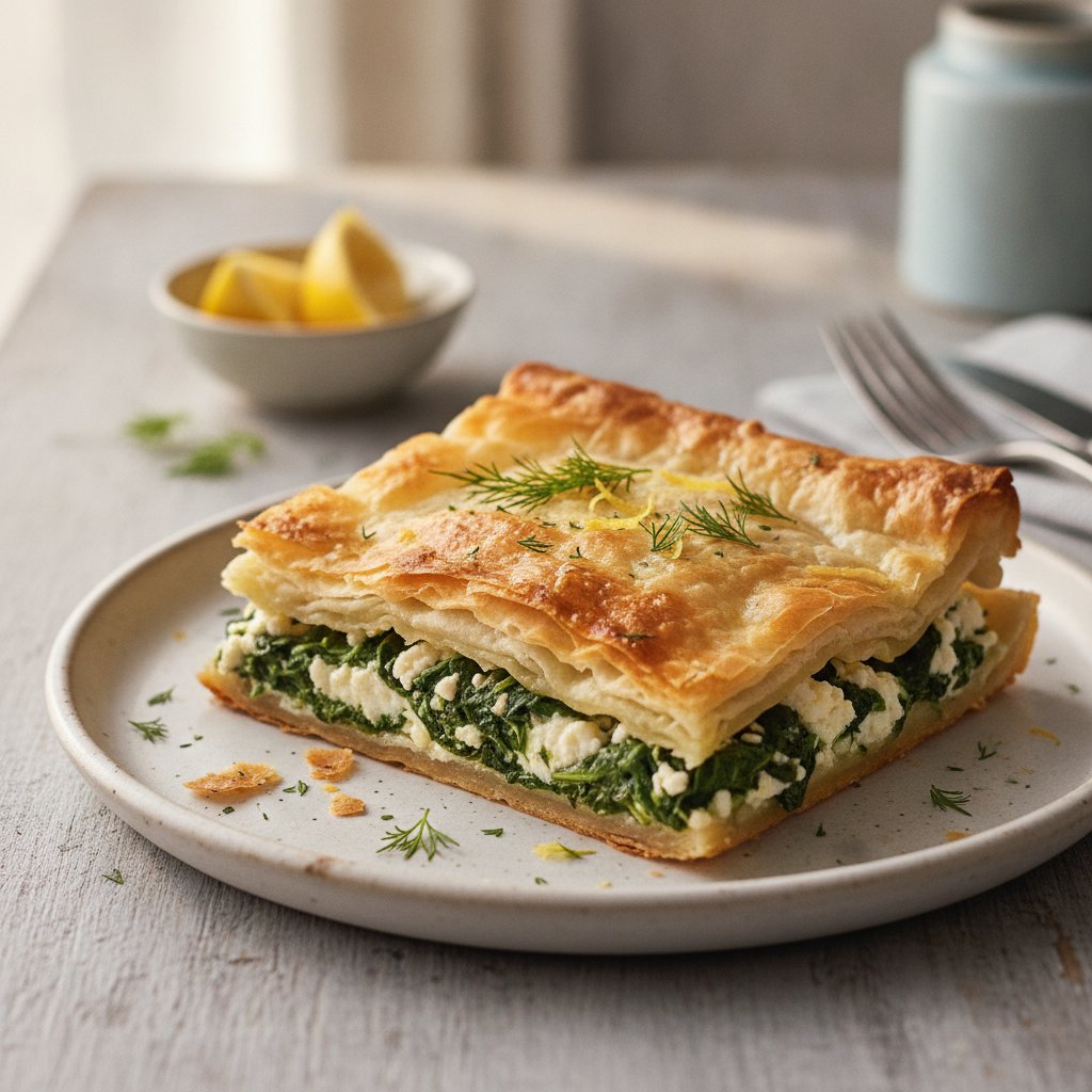 Baked Spinach and Cheese Pie (Low-Calorie)