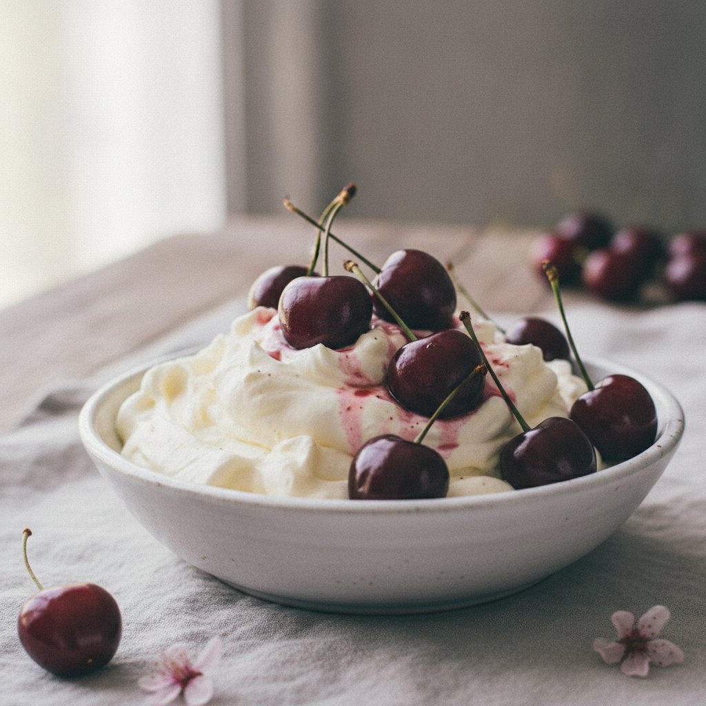 Cherries with Vanilla Cream