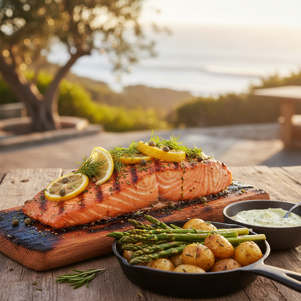 California Cedar Plank King Salmon