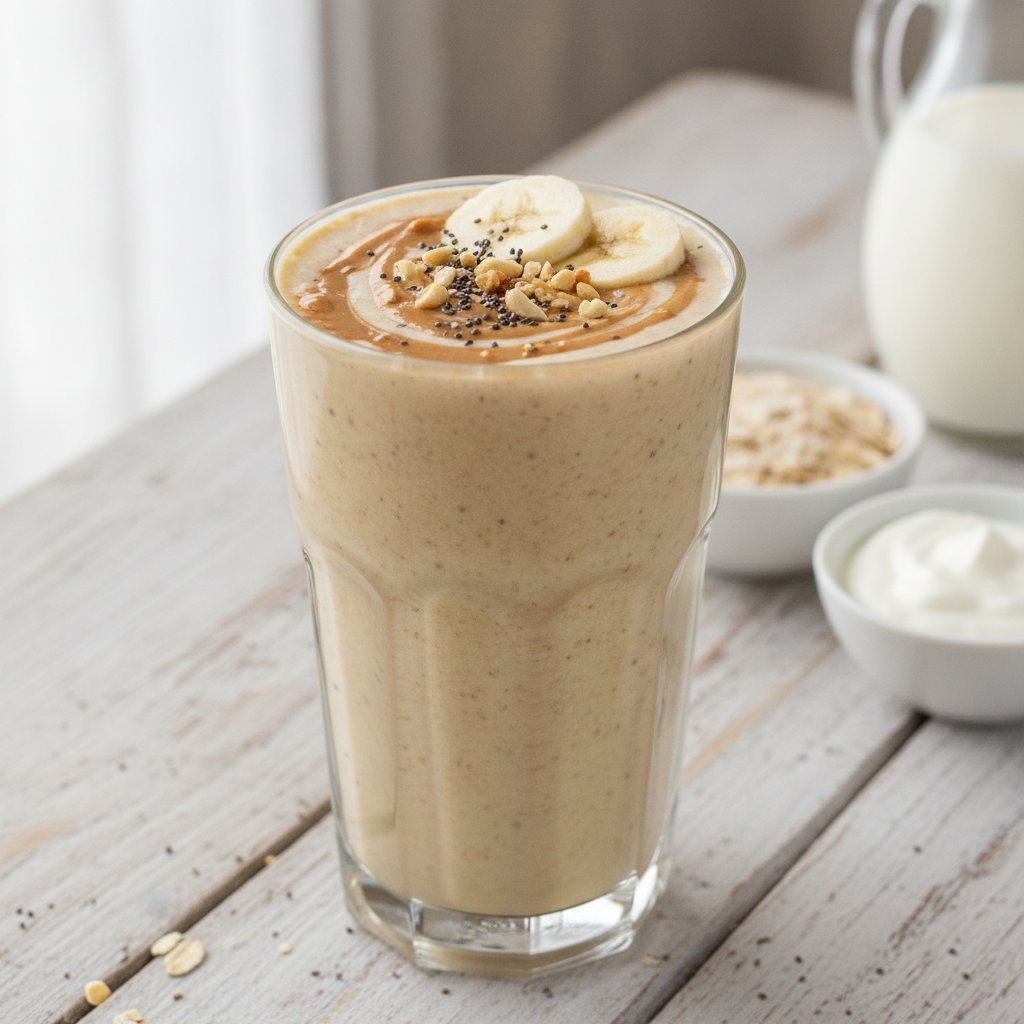 Peanut Butter Banana Shake (High-Protein)