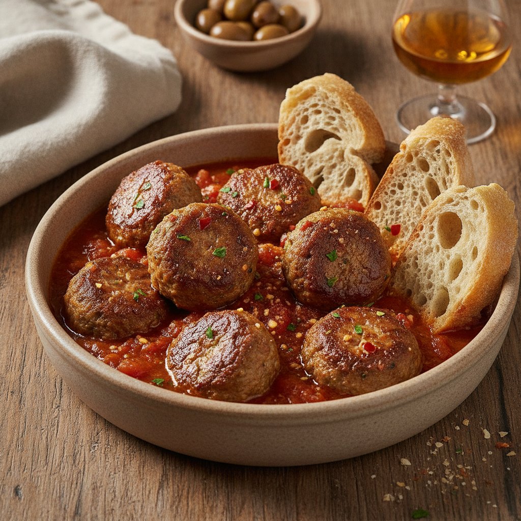 Fried Meatballs in Sauce