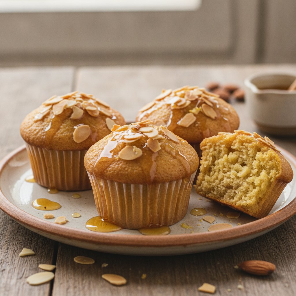 Spanish Honey Almond Cupcakes
