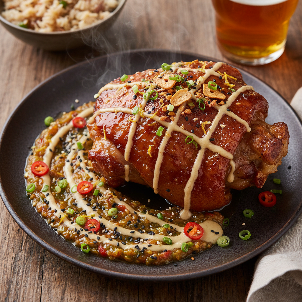 Mojo and Miso Glazed Pork Knuckle