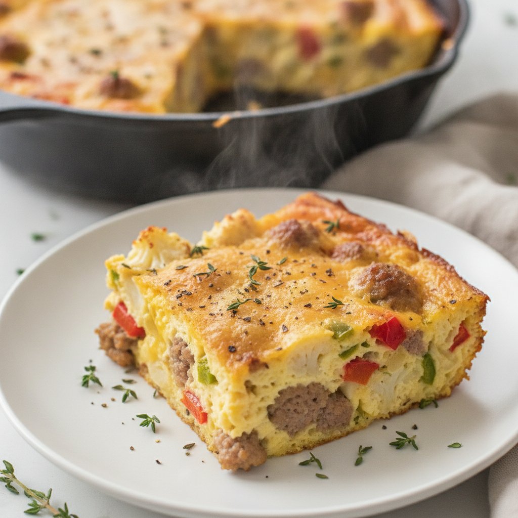 Sausage and Egg Breakfast Casserole (Keto)