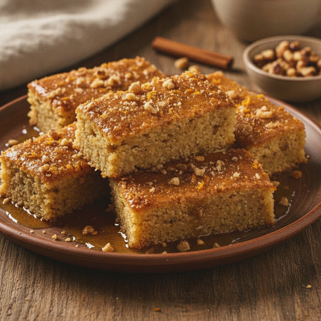 Walnut Spice Cake Bars