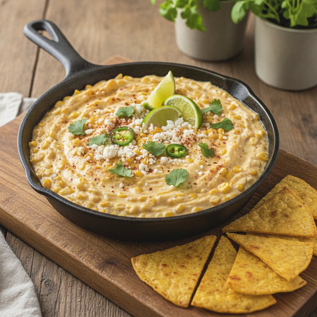 Roasted Corn and Cheese Dip (Low-Calorie)