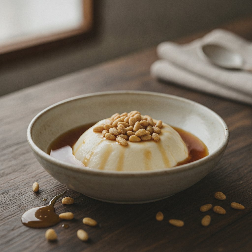 Milk Custard with Pine Nuts
