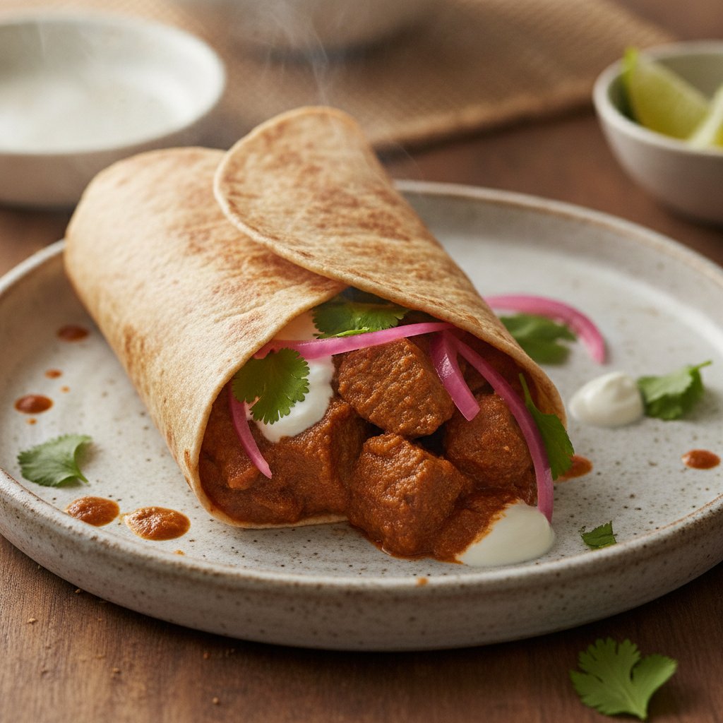Spiced Lamb Curry Wrap
