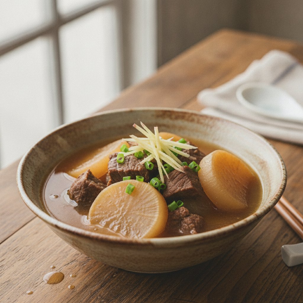Simmered Beef and Radish Soup