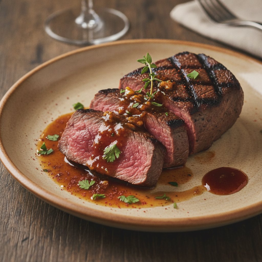Grilled Beef Tenderloin with Sauce