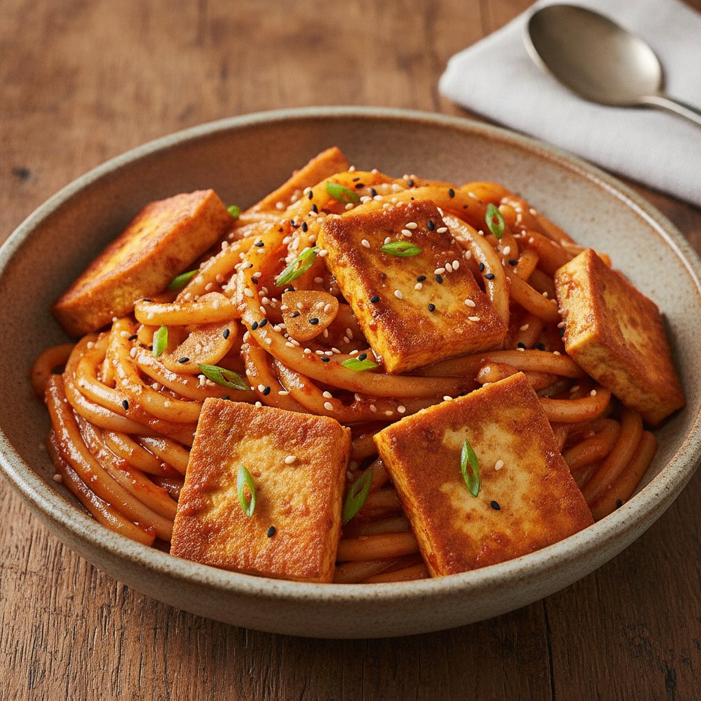 Spicy Tofu Noodle Toss