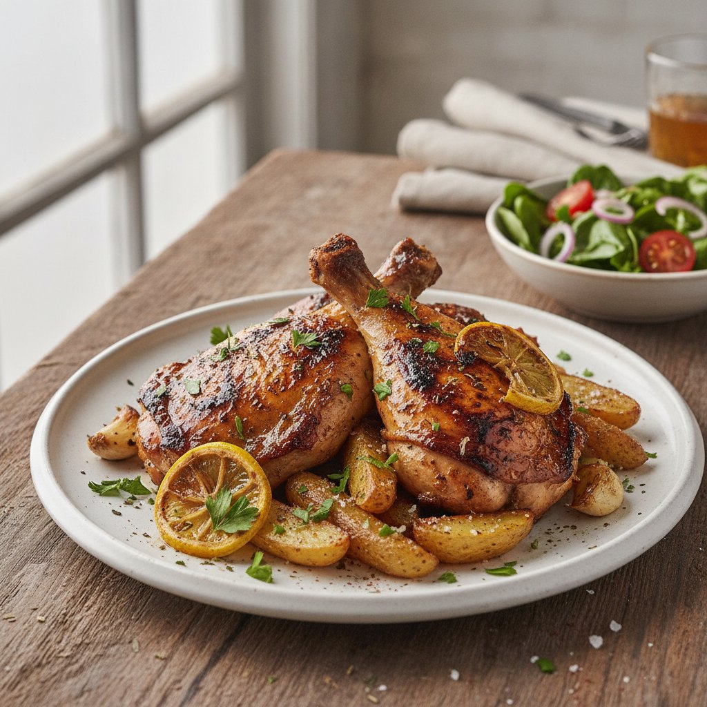 Grilled Chicken with Lemon and Garlic