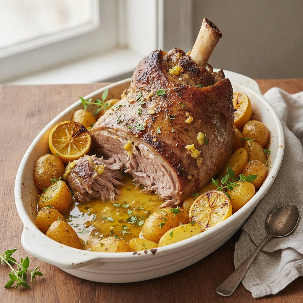 Baked Lamb Shoulder with Potatoes (Gluten-Free)