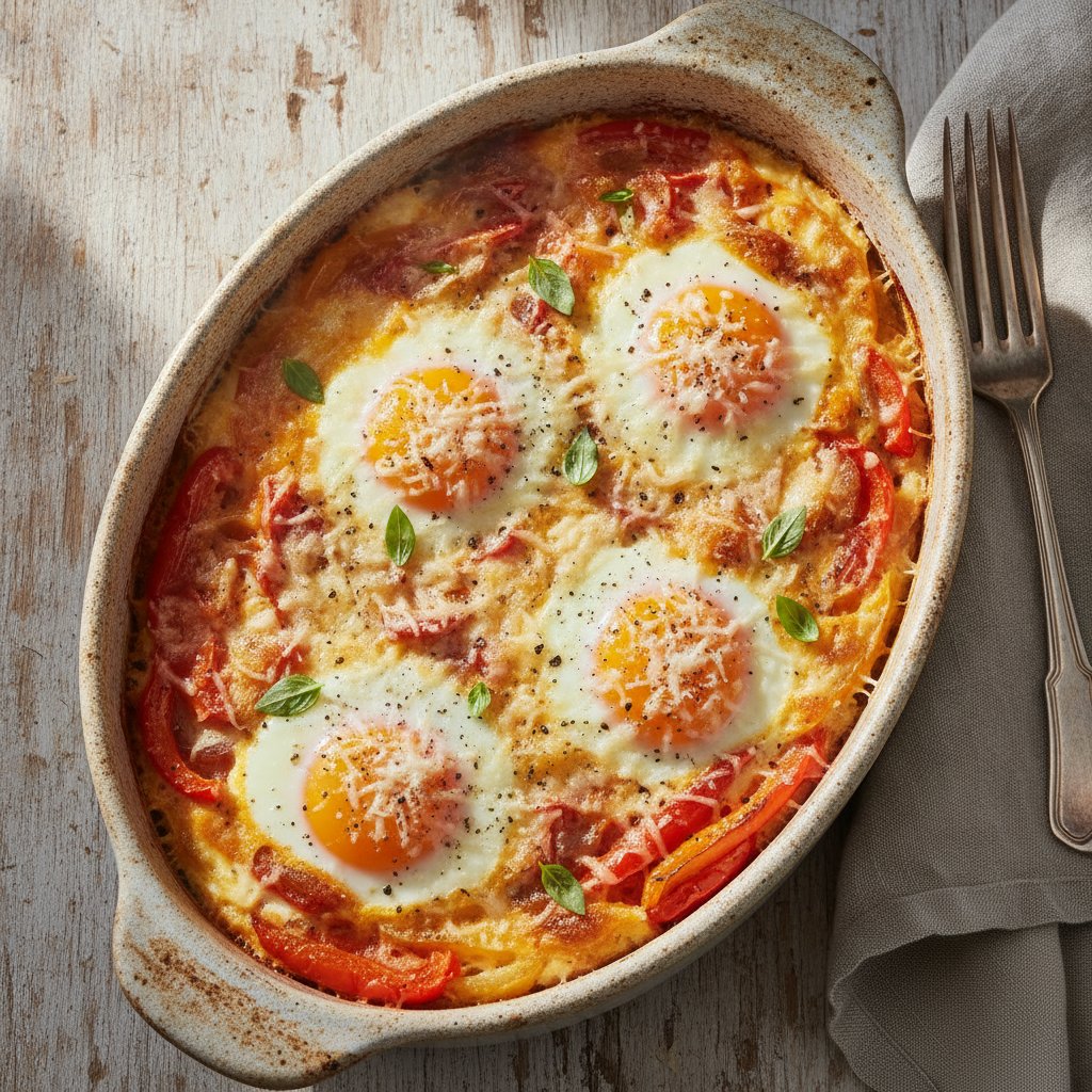 Roman Pepper and Cheese Egg Bake