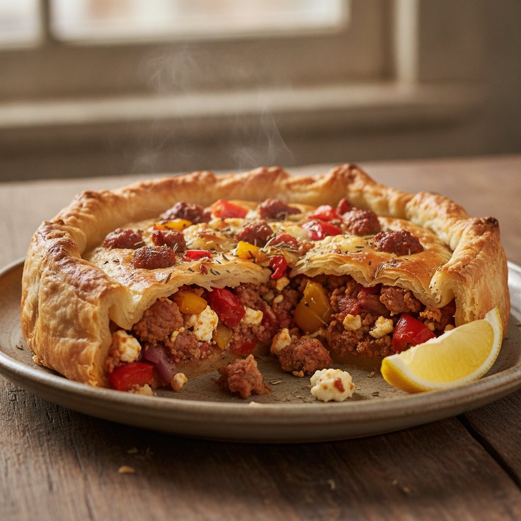 Sausage and Pepper Pie