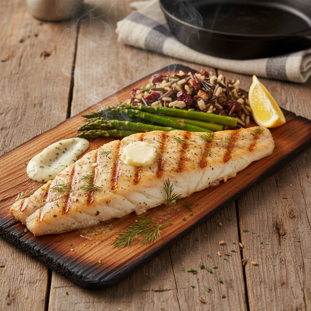 Minnesota Grilled Whitefish Cedar Plate