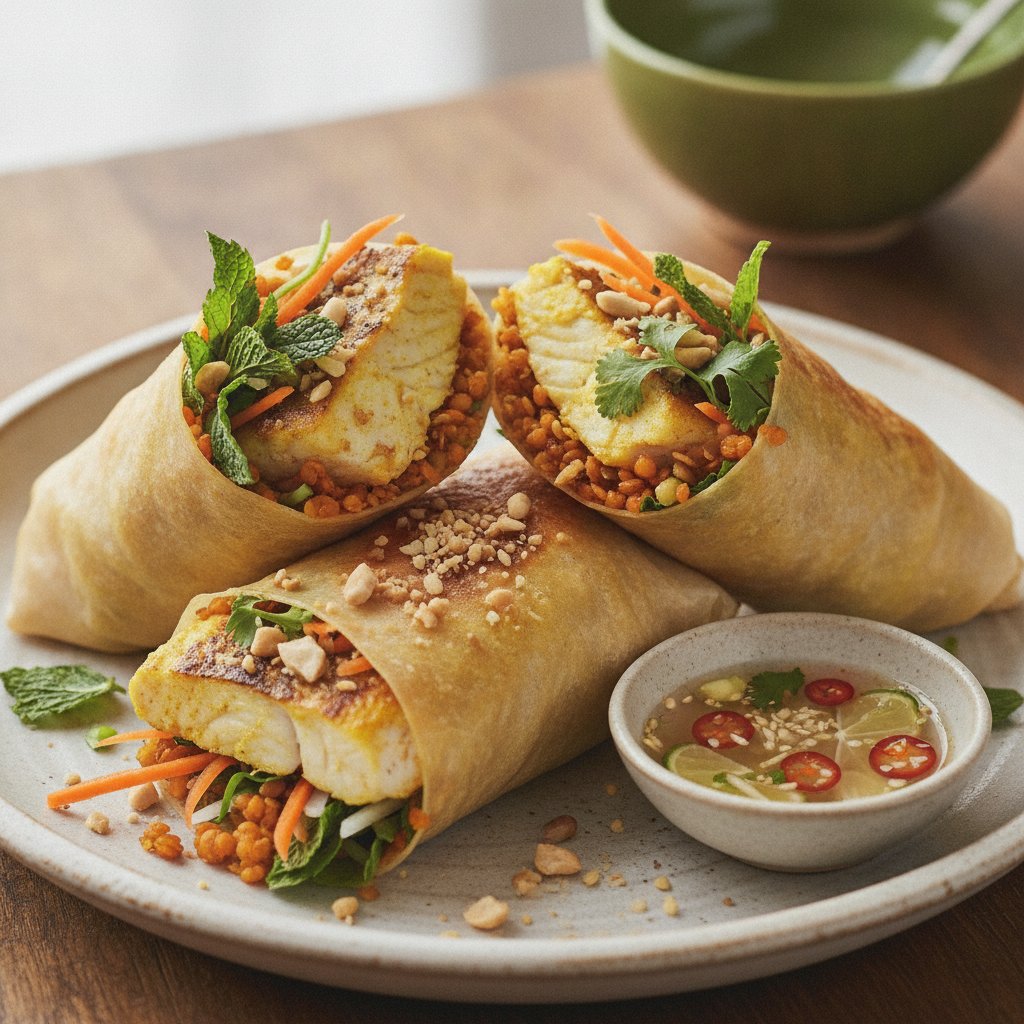 Sizzling Turmeric Fish Wraps (High-Protein)