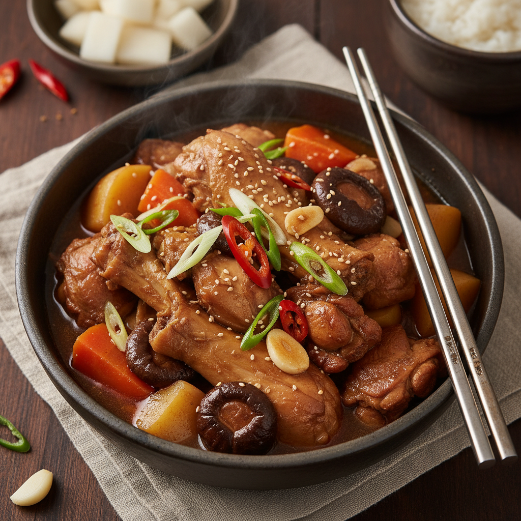 Dak Jjim Soy Braised Chicken