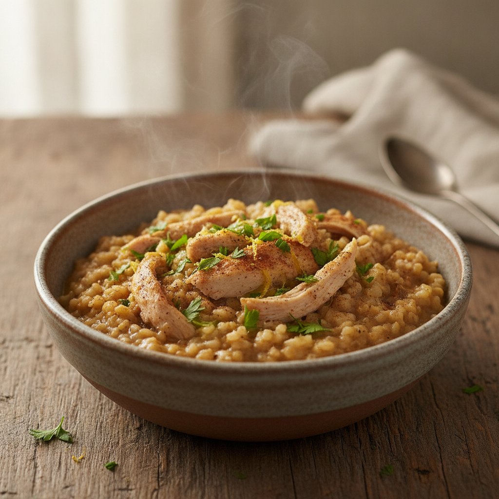 Meat and Wheat Porridge Stew (Low-Calorie)
