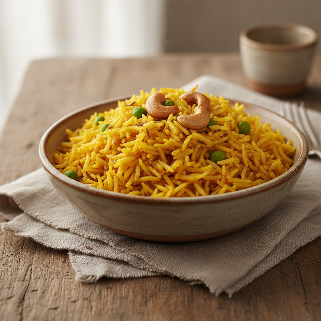 Yellow Turmeric Rice (Low-Calorie)