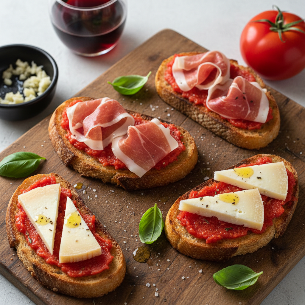 Pan con Tomate with Jamon and Manchego