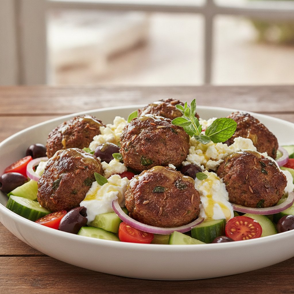 Spiced Lamb Meatball Salad
