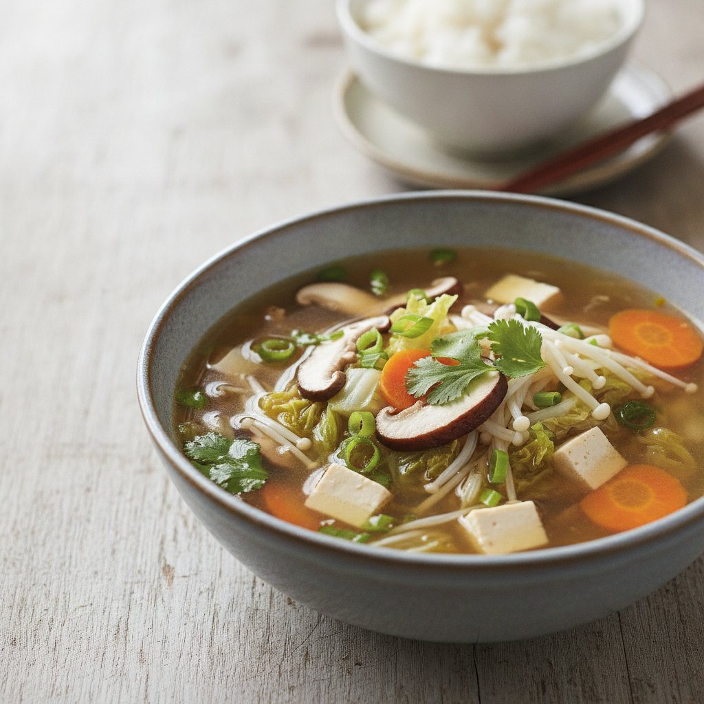 Mushroom and Vegetable Clear Soup