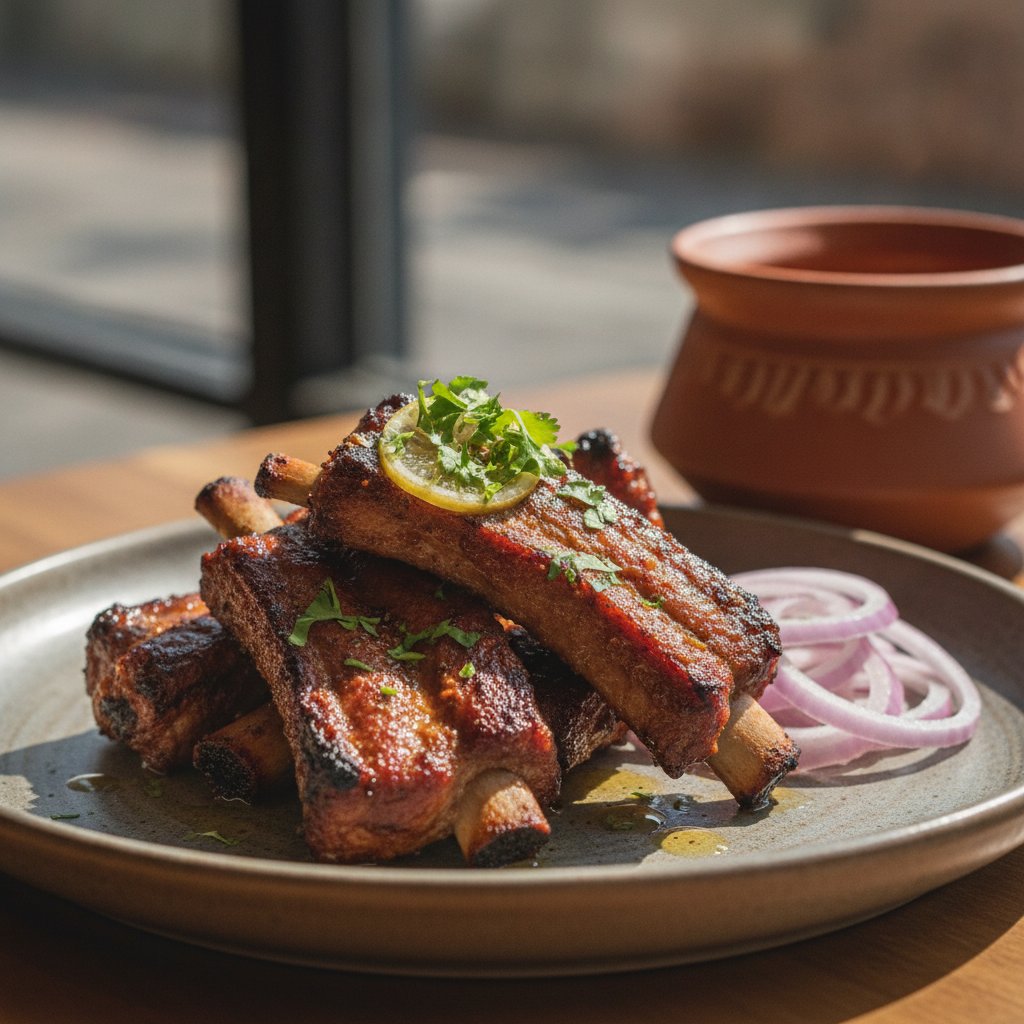 Grilled Pork Ribs Punjabi Style