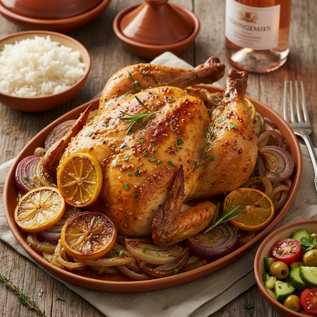 Saffron Lemon Mustard Chicken — Lemon Mustard Onion Chicken - Yassa Provencal