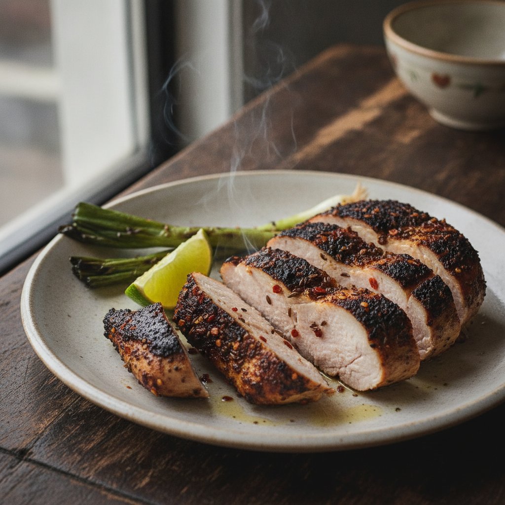 Grilled Turkey with Chili Rub