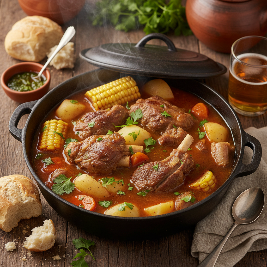Slow-Roasted Lamb Stew with Tropical Broth — Slow-Roasted Lid-Cooked Lamb Stew - Sancocho Peka