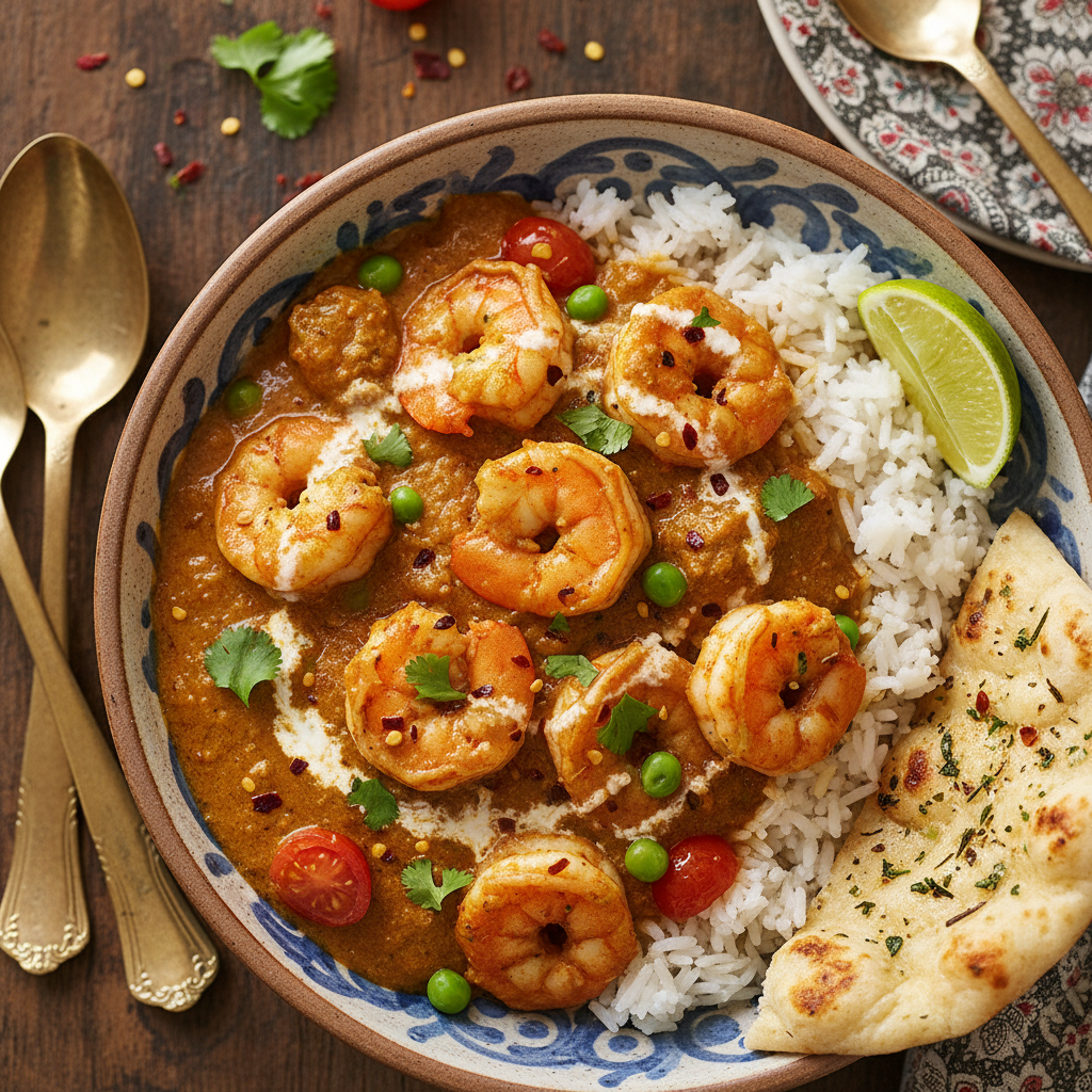 Shrimp Curry Rice Bowl