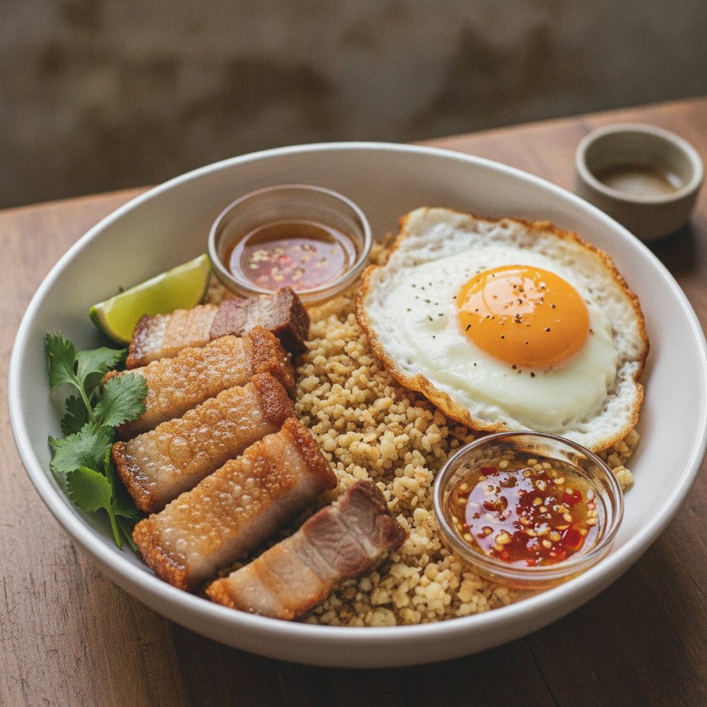 Crispy Pork Belly Rice (Keto)