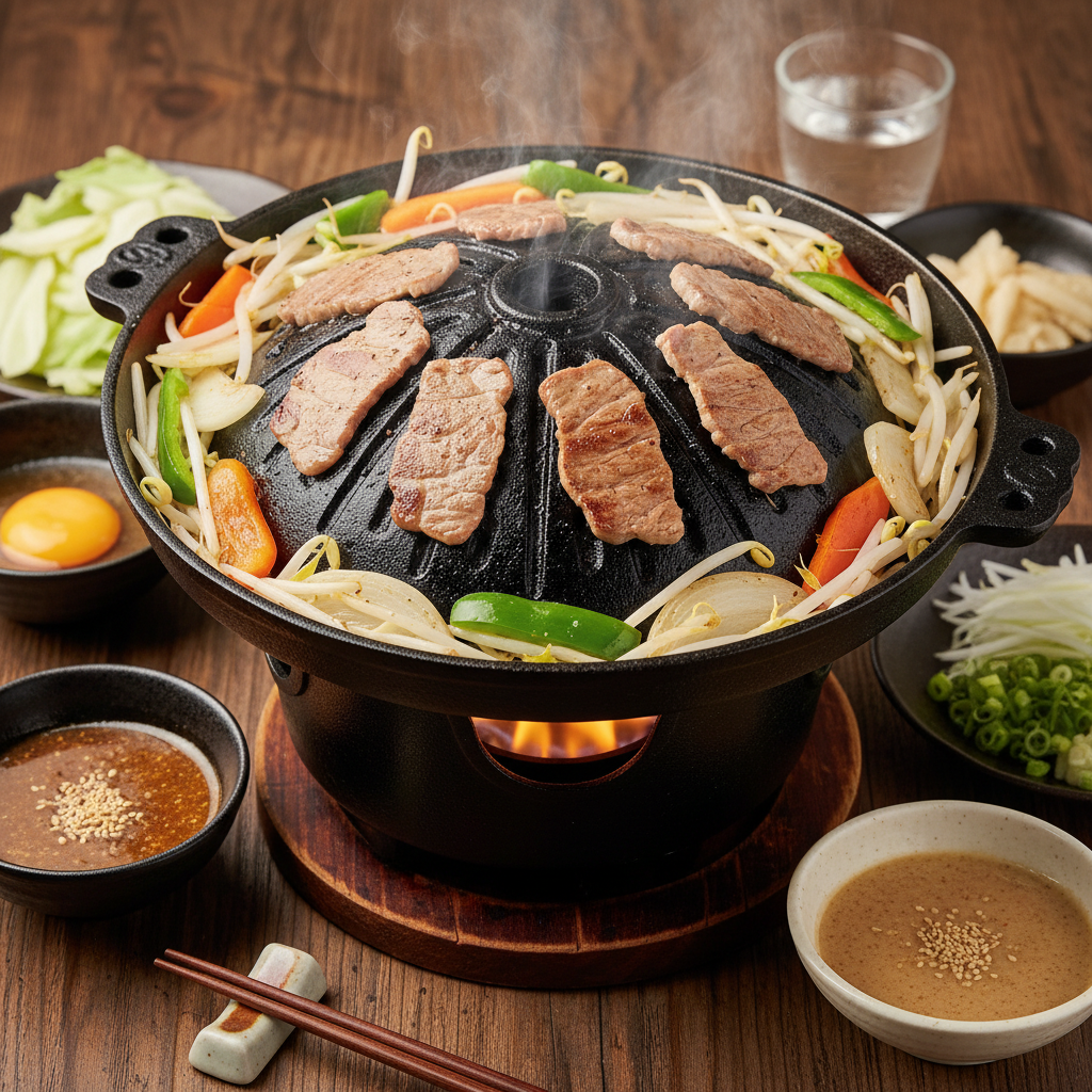 Hokkaido Grilled Lamb with Vegetables — Lamb Jingisukan