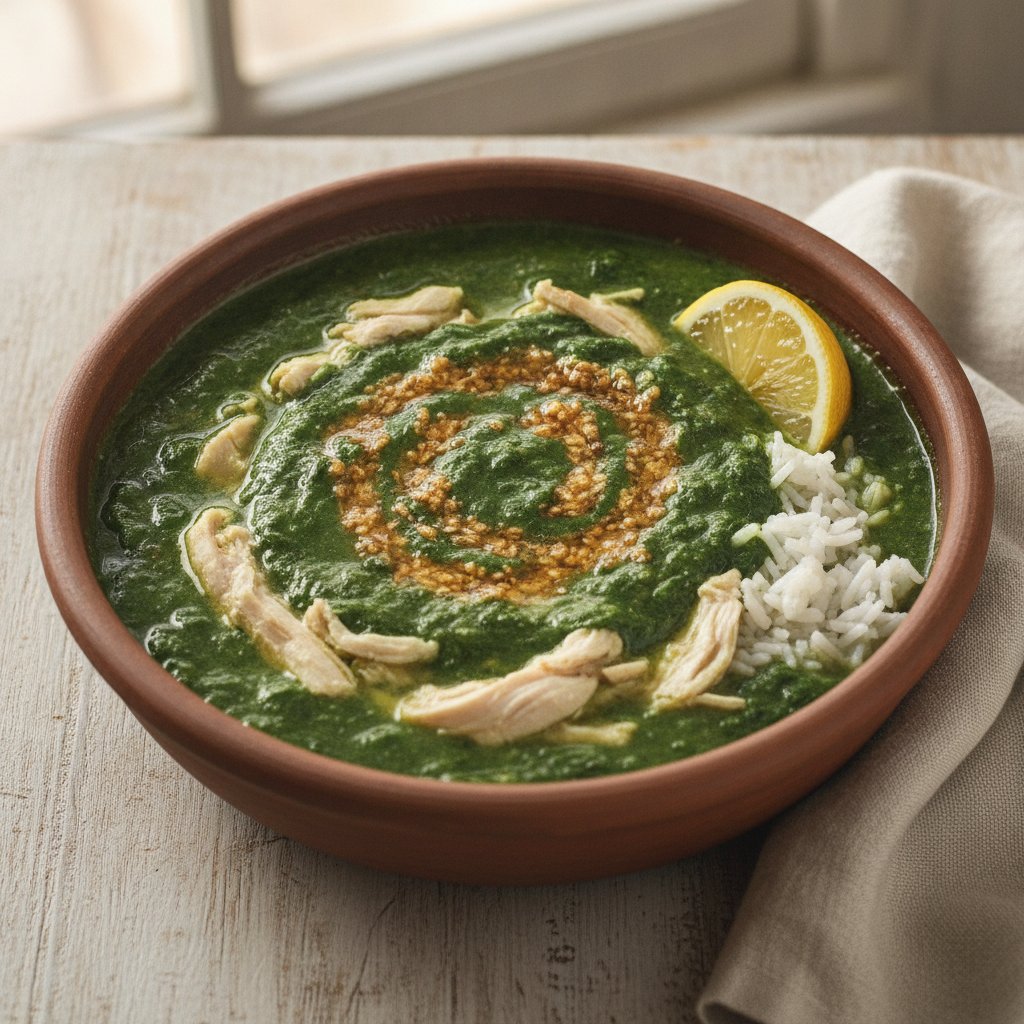 Egyptian Green Leaf Soup (Dairy-Free)