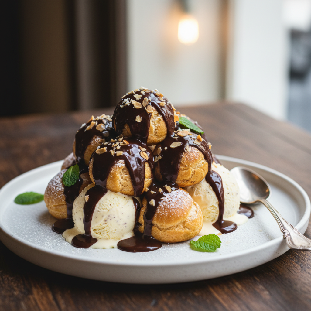Profiteroles au Chocolat