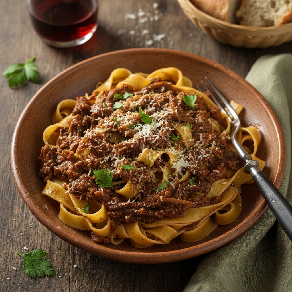 Tuscan Wild Boar Pasta — Pappardelle al Cinghiale Toscano