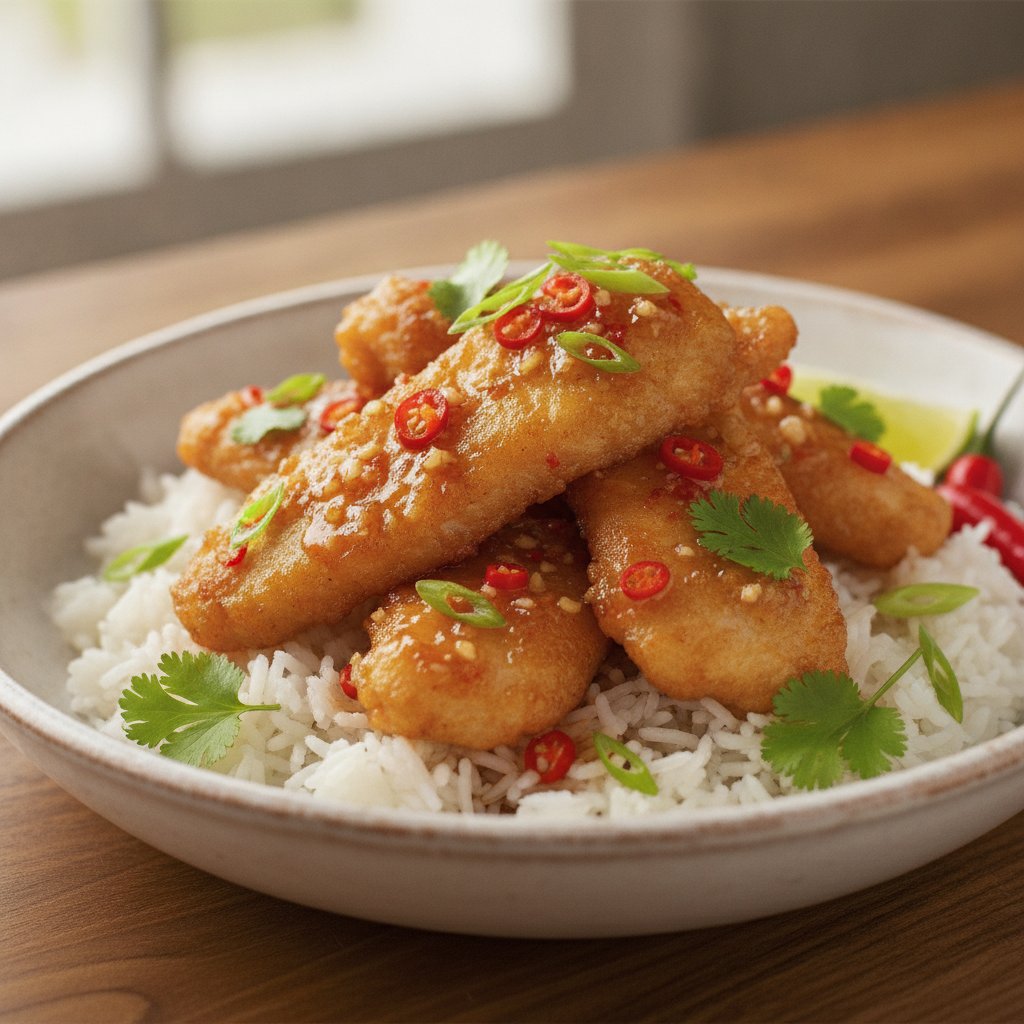 Sweet Chili Fried Fish (Low-Chol)