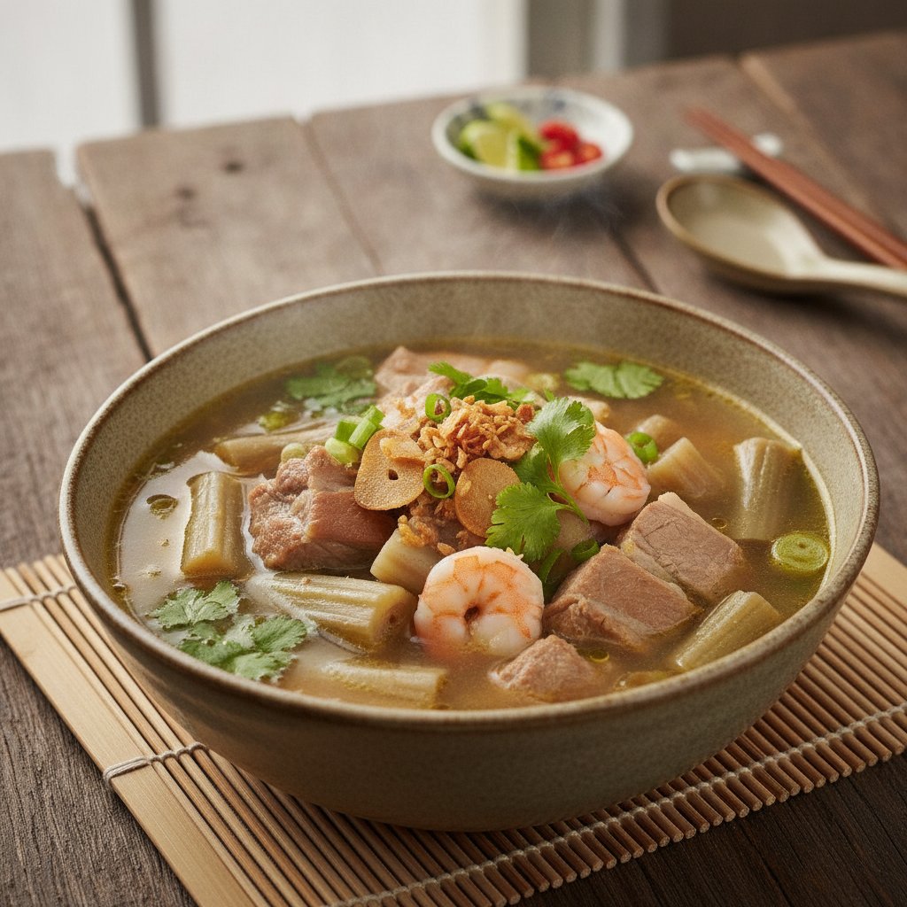 Pork and Taro Stem Soup