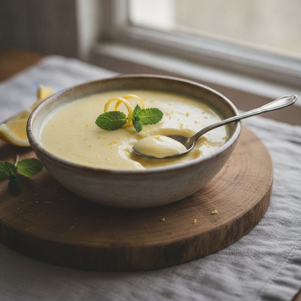 Chilled Lemon Milk Pudding