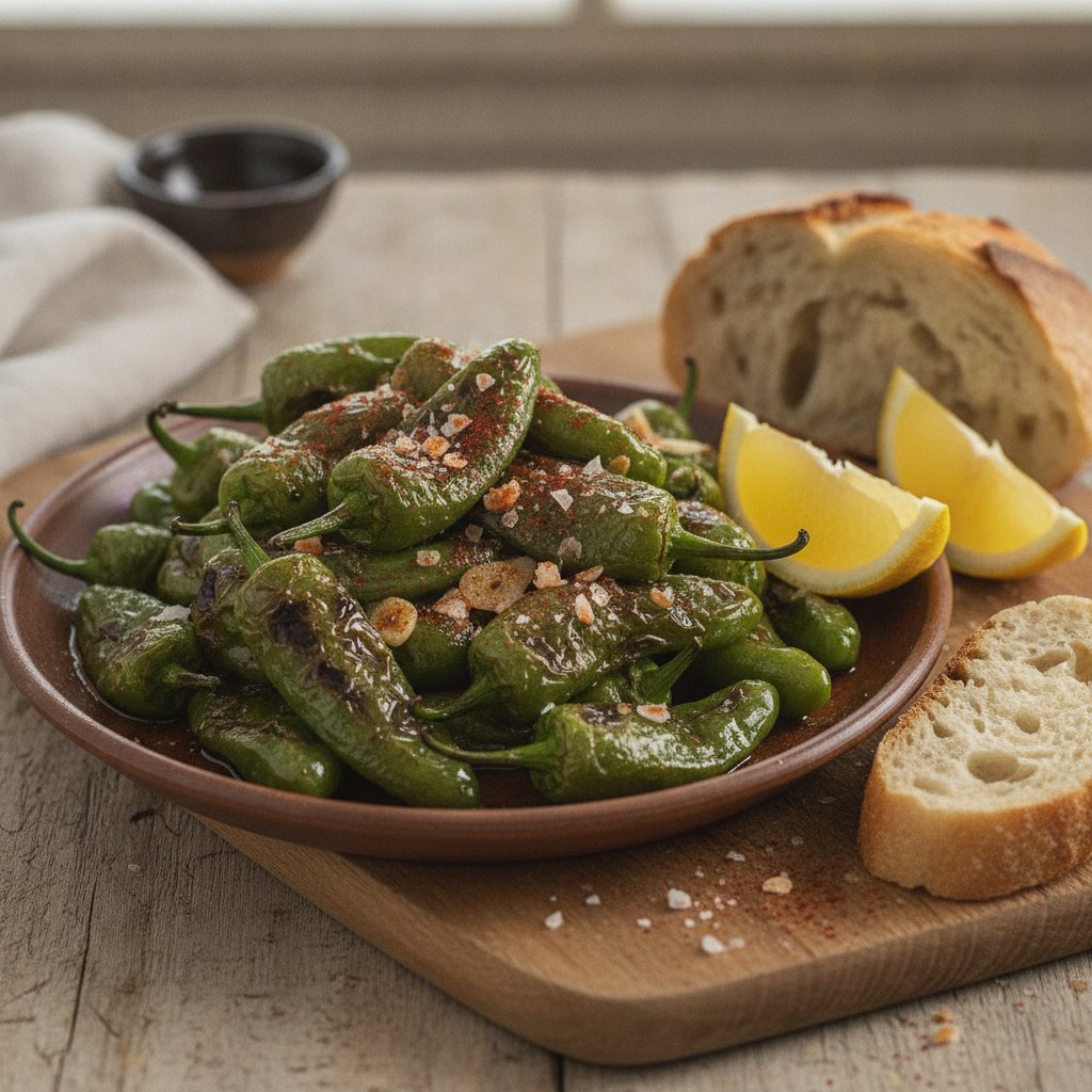 Grilled Green Peppers (Dairy-Free)