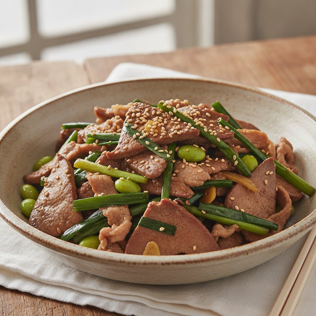 Garlic Chive Liver Stir Fry (High-Protein)