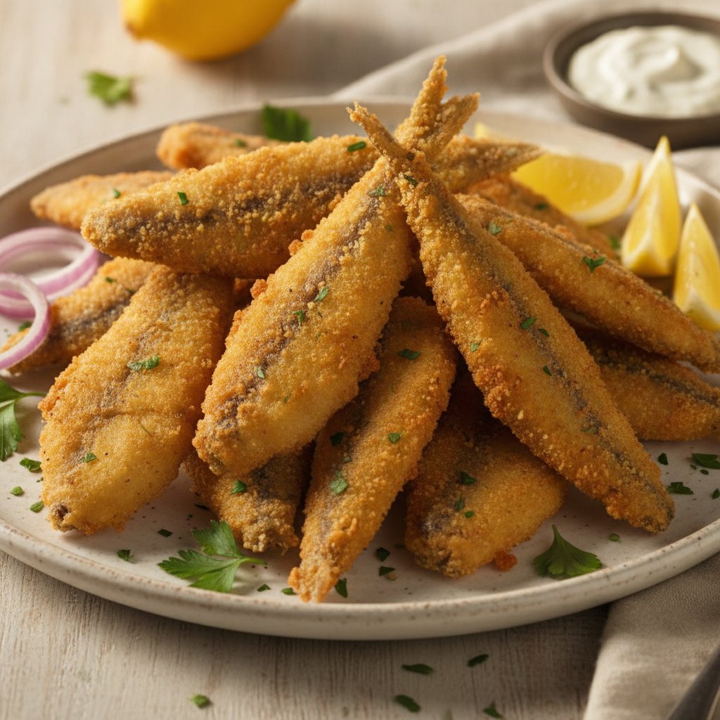 Battered Fried Anchovies