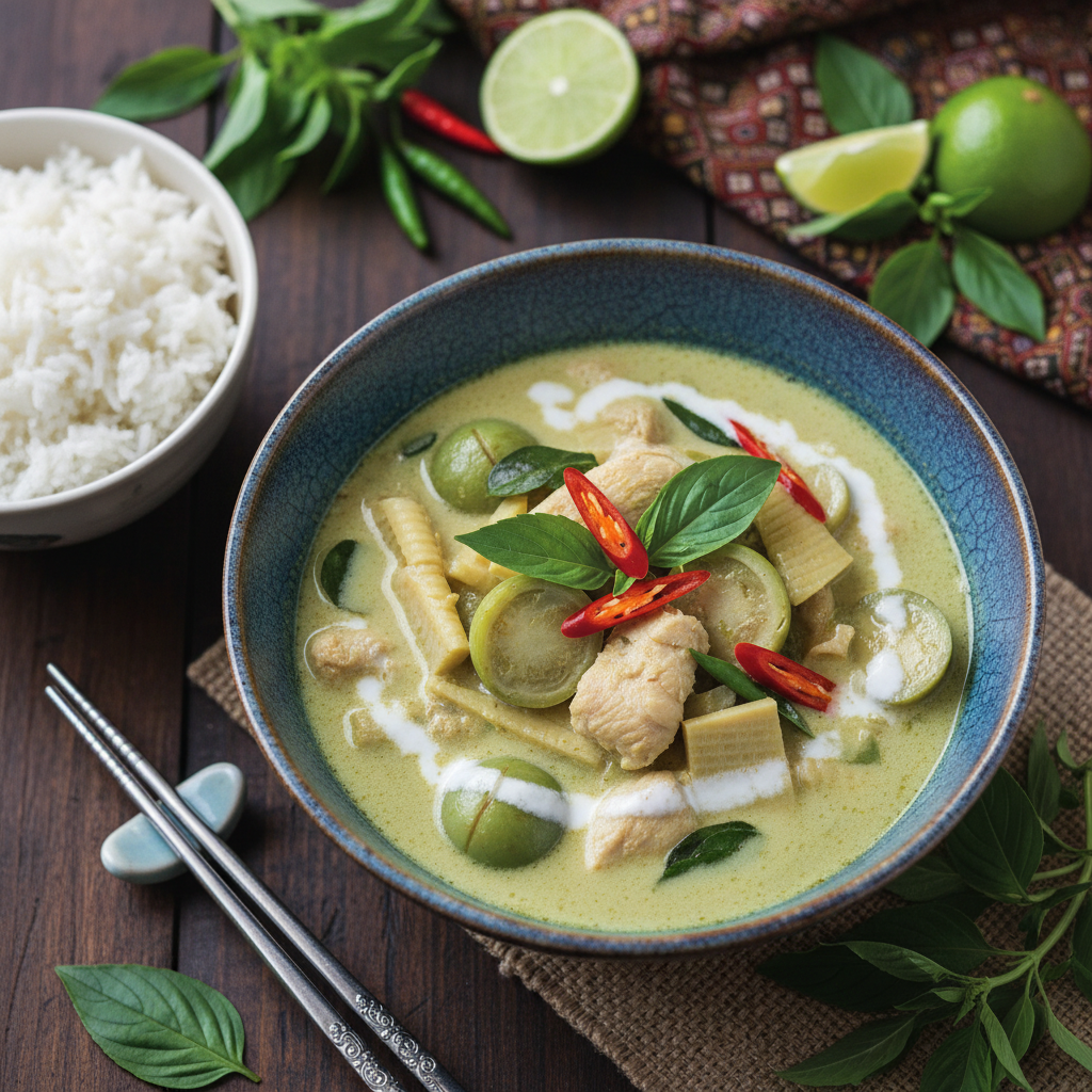 Spicy Green Coconut Chicken — Green Curry
